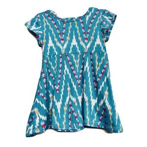 Jessica Simpson Babygirl Sun Dress Toddler 18M Blue White Cut-Out